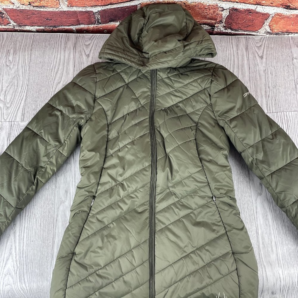 Spyder Women's Siren Long Jacket, Olive, Medium